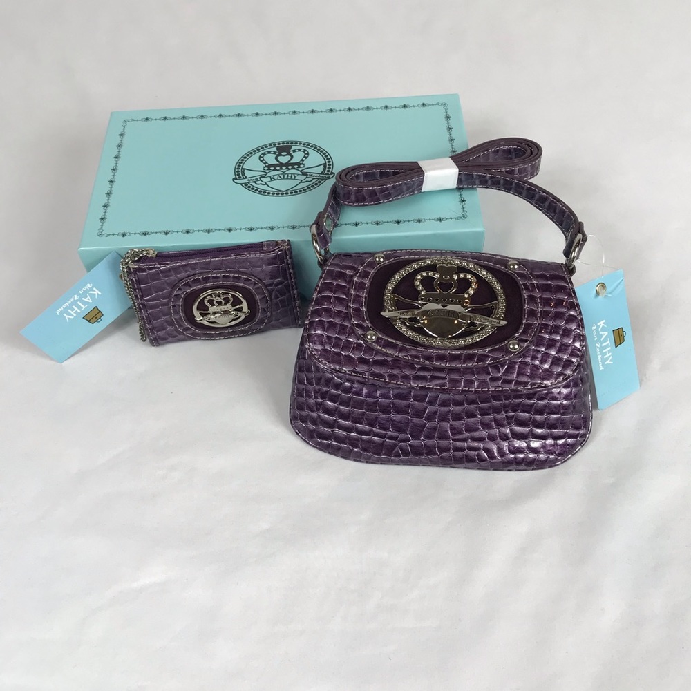 Kathy Van Zeeland Crossbody Purse & Wallet Set NEW